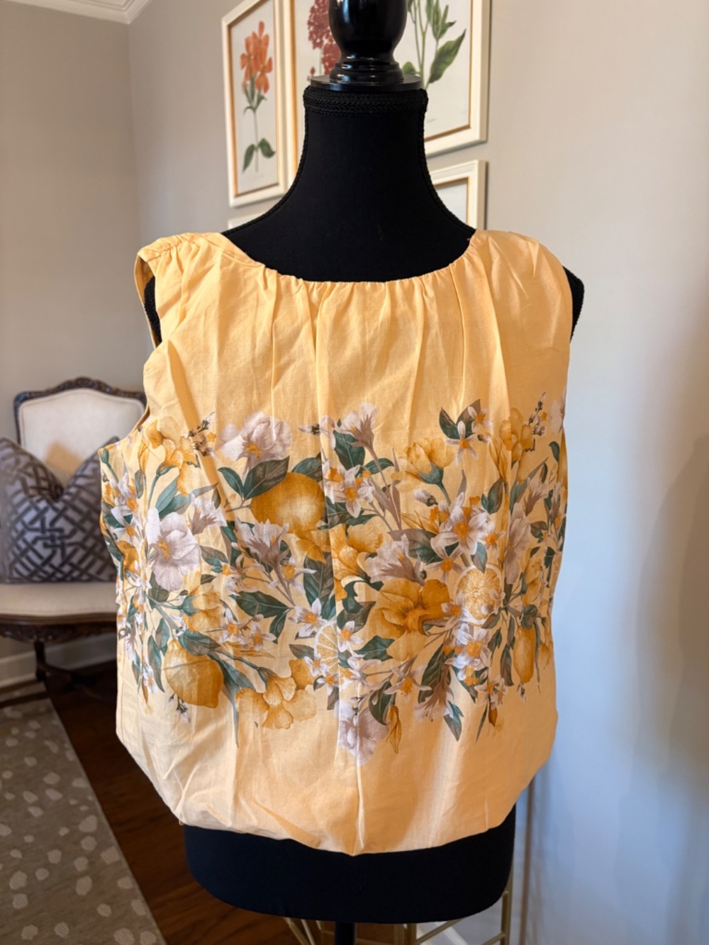 41 Hawthorn "Lemmy" Cotton Side Tie Blouse XS